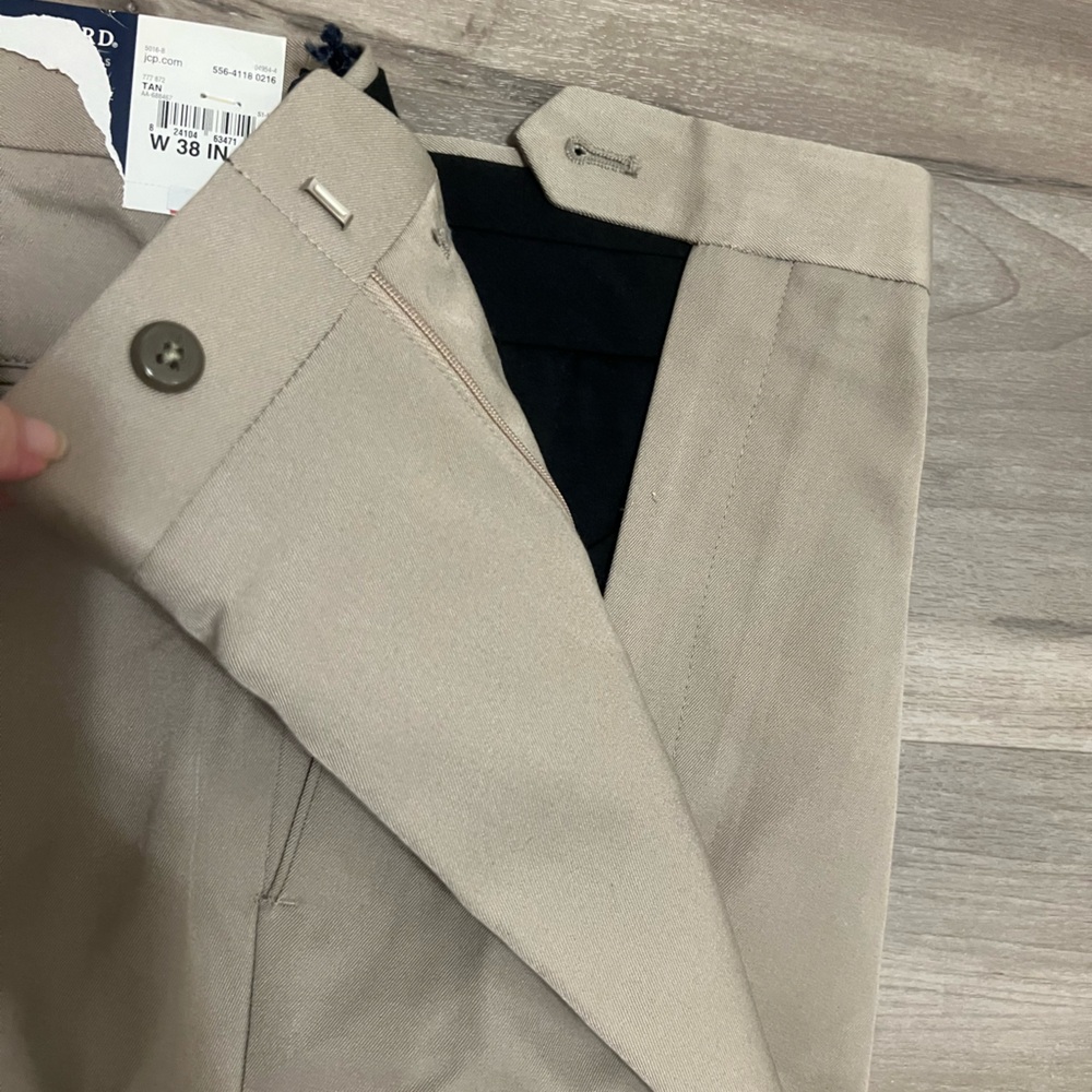 Stafford Men's Khaki Chinos - Picture 3 of 4